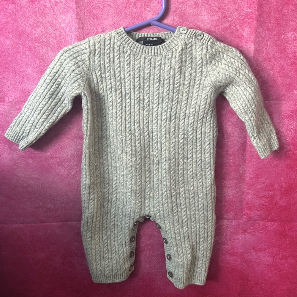 (2 for $20) 0-3 Month Baby One Piece Knit Romper
